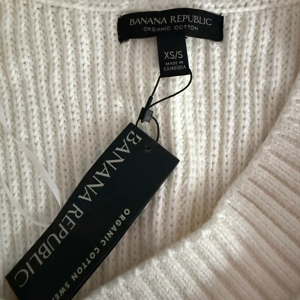 Banana Republic women’s Oversized Washable Cotton Sweater Vest size Xs - Picture 4 of 9